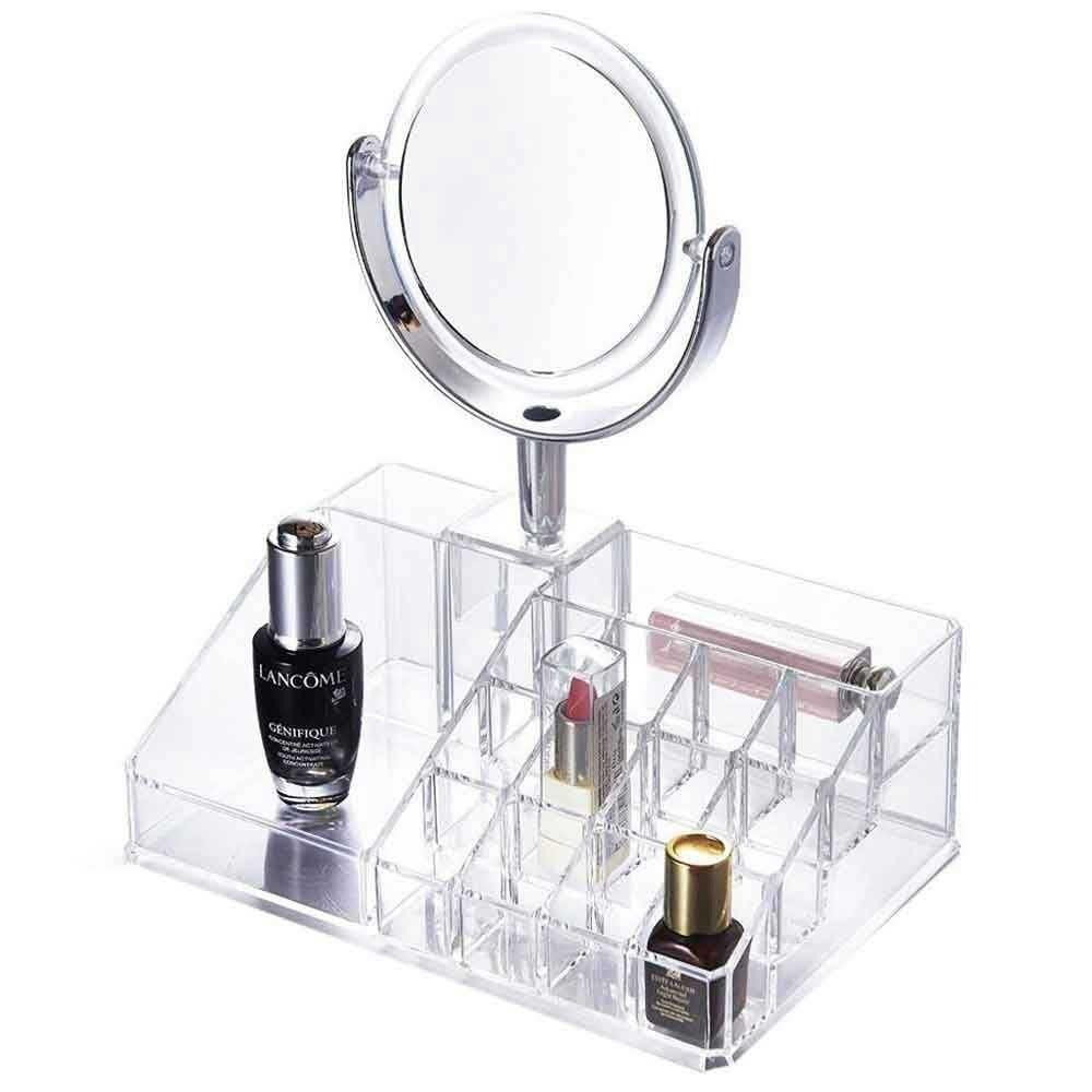 Acrylic Cosmetic Organizer with Mirror