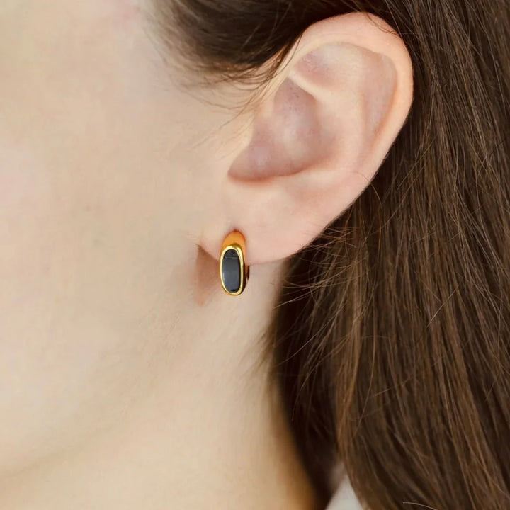 Enamel Stud Earrings