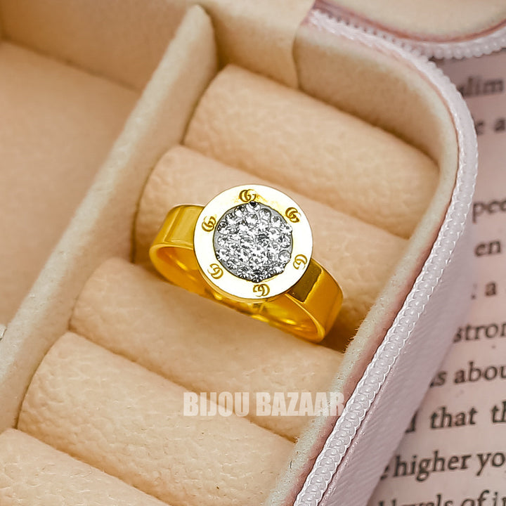 White CC Ring